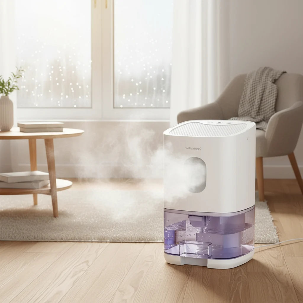 Deshumidificador Portátil Compacto para Dormitorio y Cocina