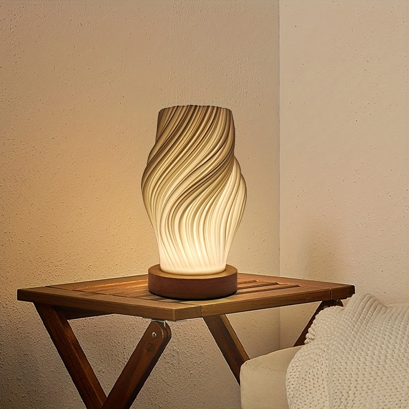 Lámpara de Mesa LED en Espiral Moderna Regulable Escultórica