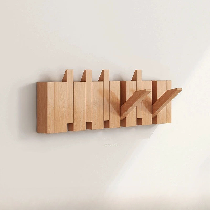 Perchero Plegable Teclas de Piano de Madera con 6 Ganchos