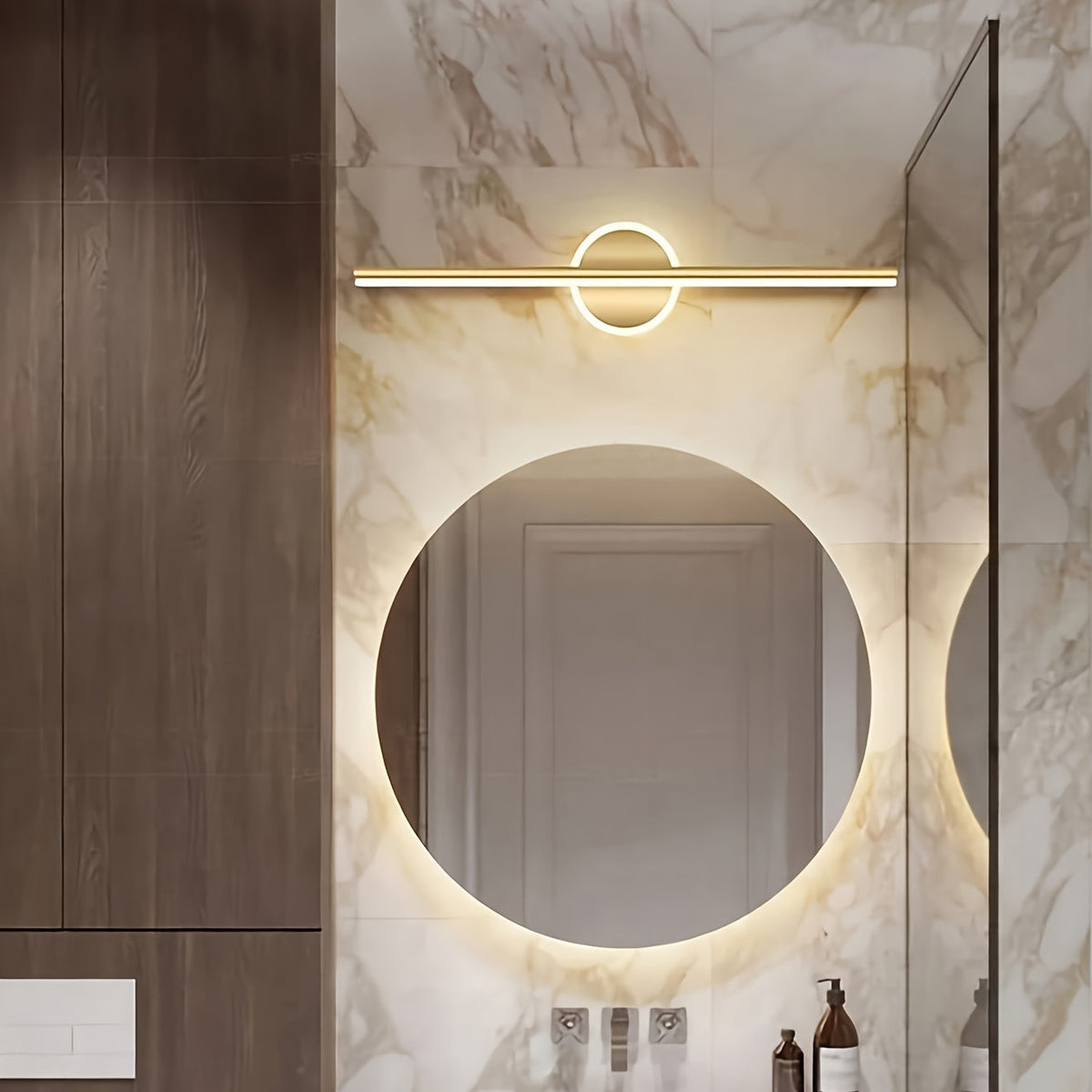 Aplique LED para Espejo de Lujo Minimalista Negro o Dorado