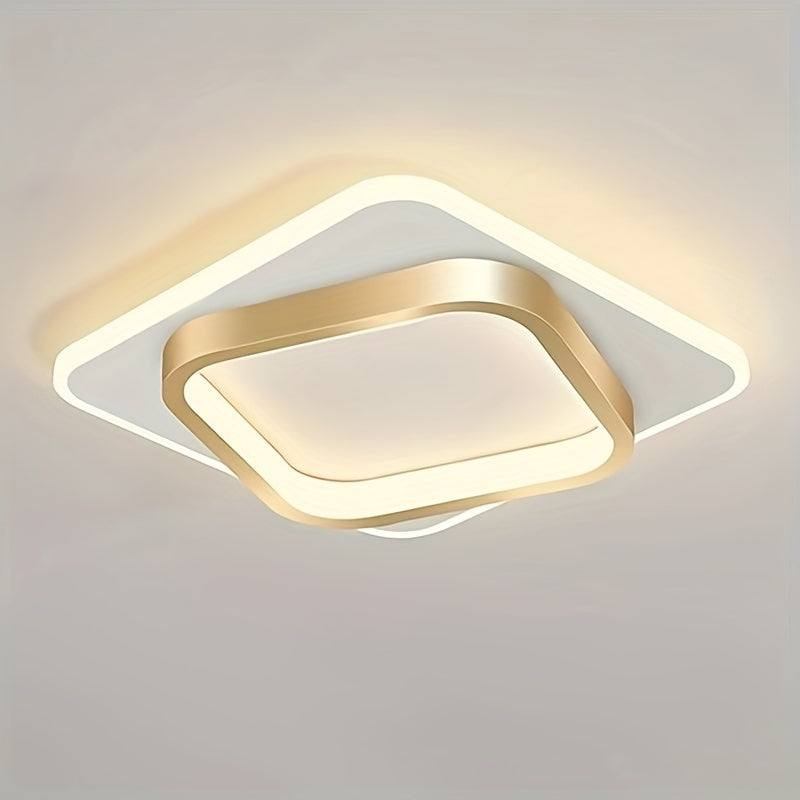 Plafón LED Cuadrado Geométrico Minimalista de Curvas Suaves