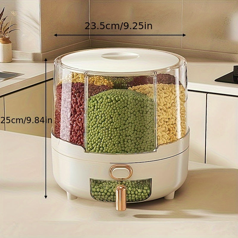 Dispensador de Cereales Giratorio Hermético Gran Capacidad