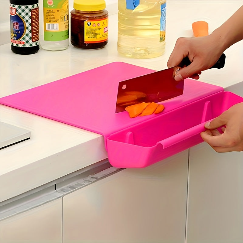 Tabla de Cortar 2 en 1 con Caja de Almacenaje, Portátil