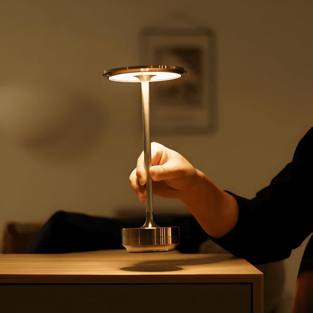 Lámpara de Mesa LED Recargable Táctil Inalámbrica Regulable