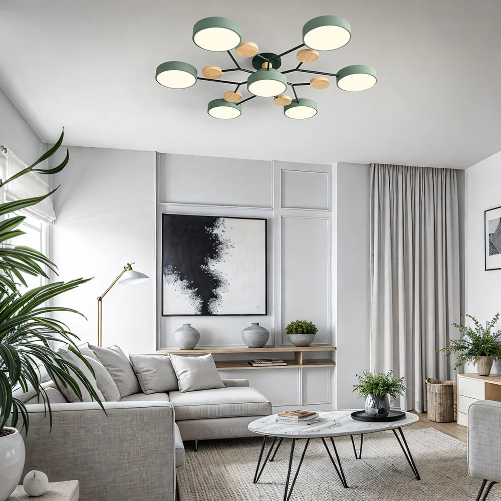Lámpara de Techo LED Semiempotrada de 4 a 7 Luces Moderna