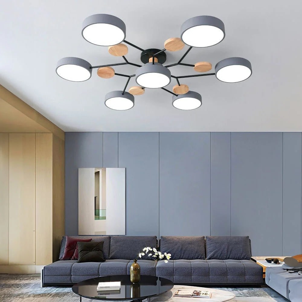 Lámpara de Techo LED Semiempotrada de 4 a 7 Luces Moderna