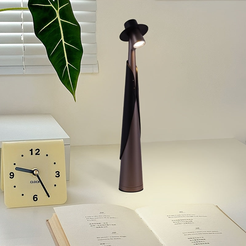 Lámpara LED Figura con Sombrero Recargable Táctil Creativa