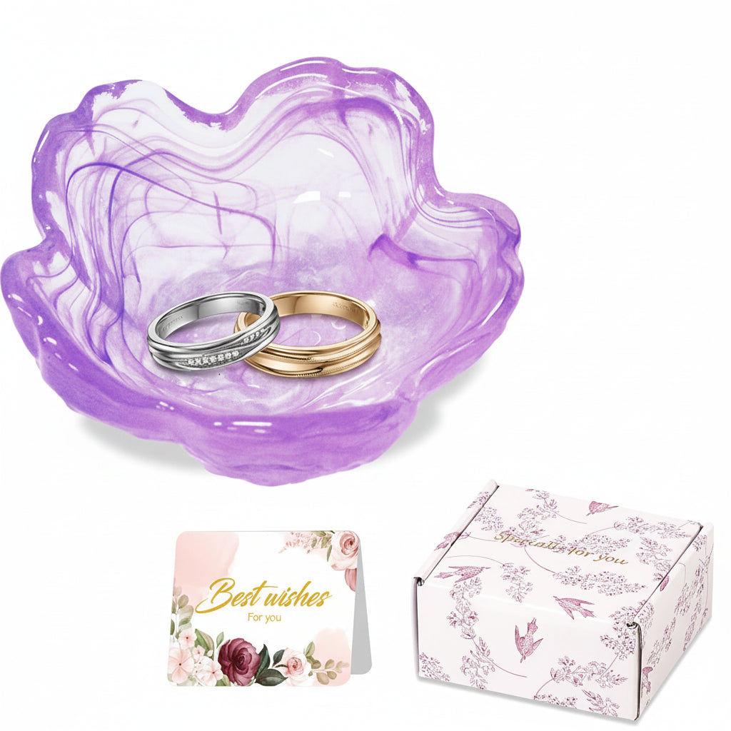 Joyero de Cerámica con Forma de Flor para Anillos
