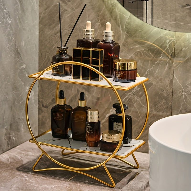 Organizador de Baño de 2 Niveles con Orejas de Gato Metálico