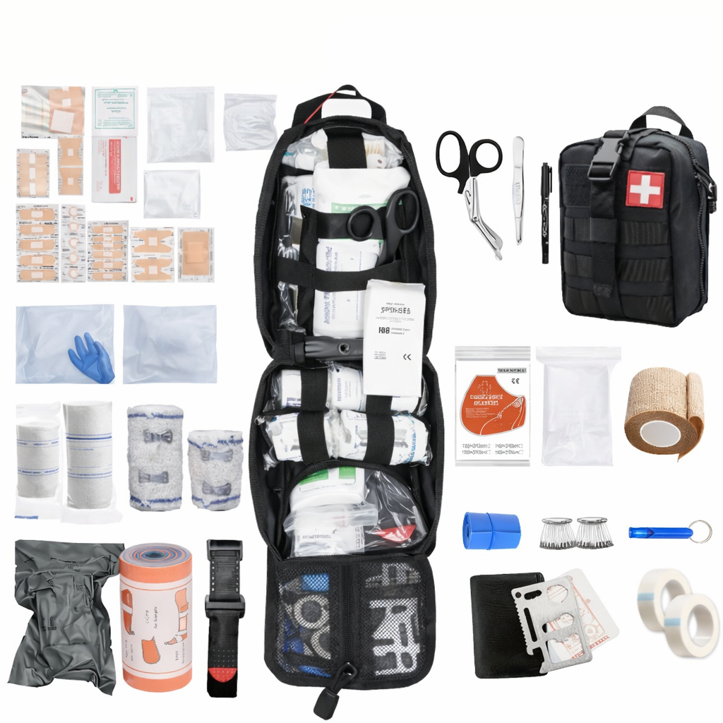 Kit de Emergencia y Primeros Auxilios Portátil para Exterior