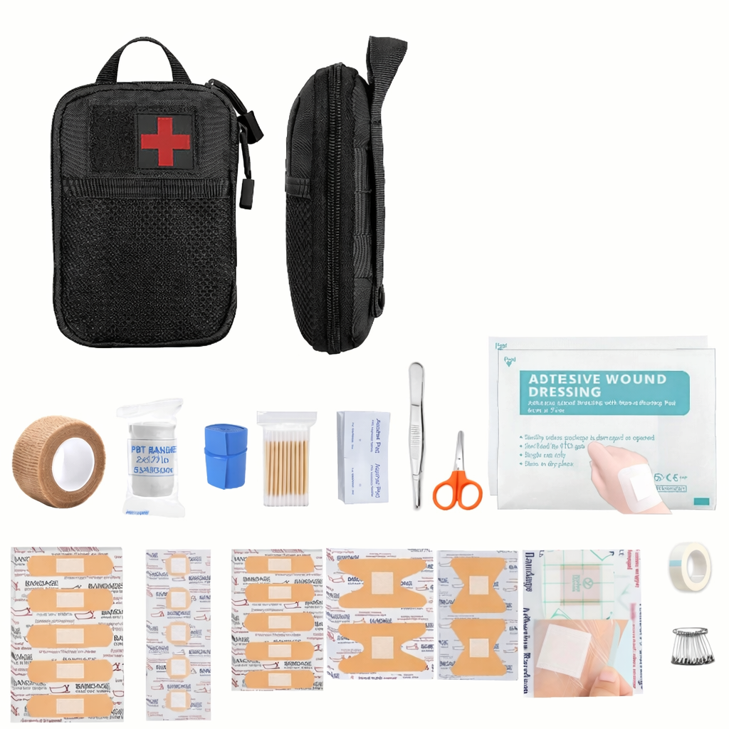 Kit de Emergencia y Primeros Auxilios Portátil para Exterior