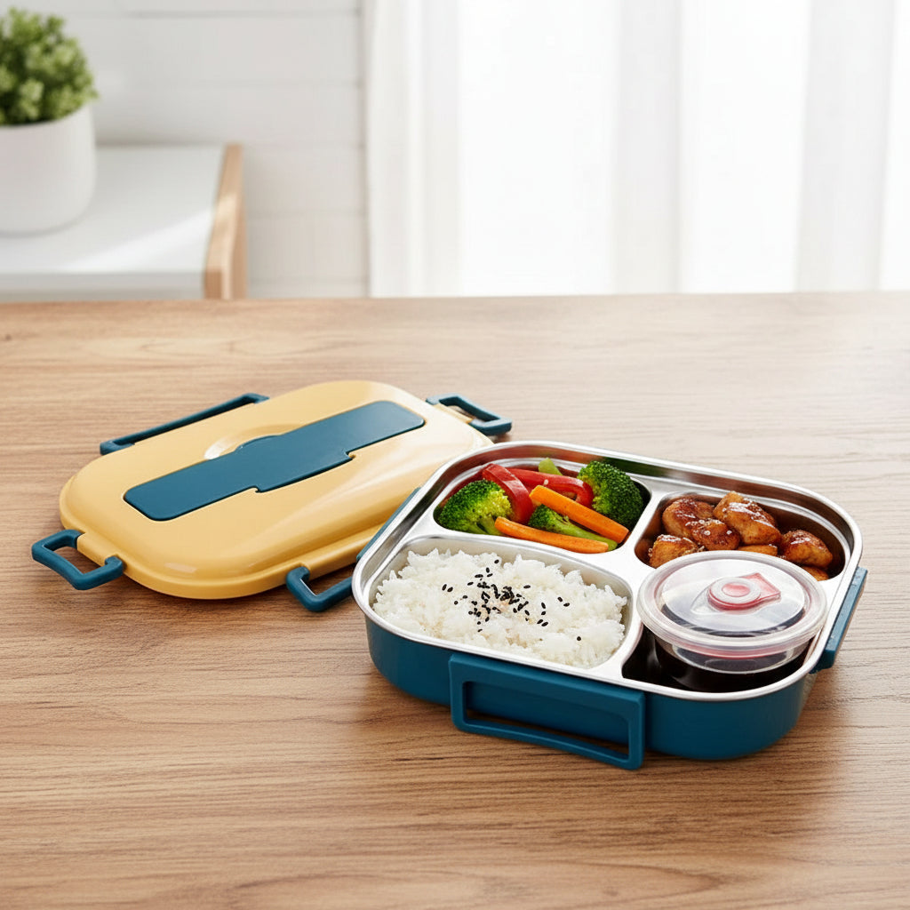 Fiambrera Bento Aislada con Compartimentos en 4 Colores