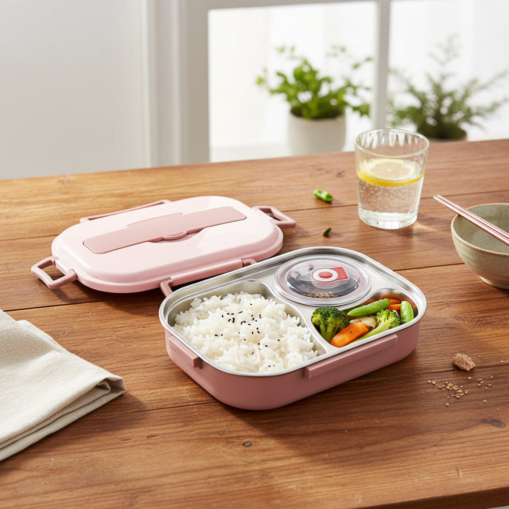 Fiambrera Bento Aislada con Compartimentos en 4 Colores