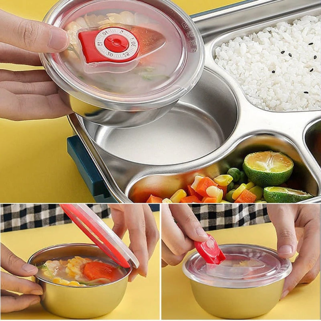 Fiambrera Bento Aislada con Compartimentos en 4 Colores
