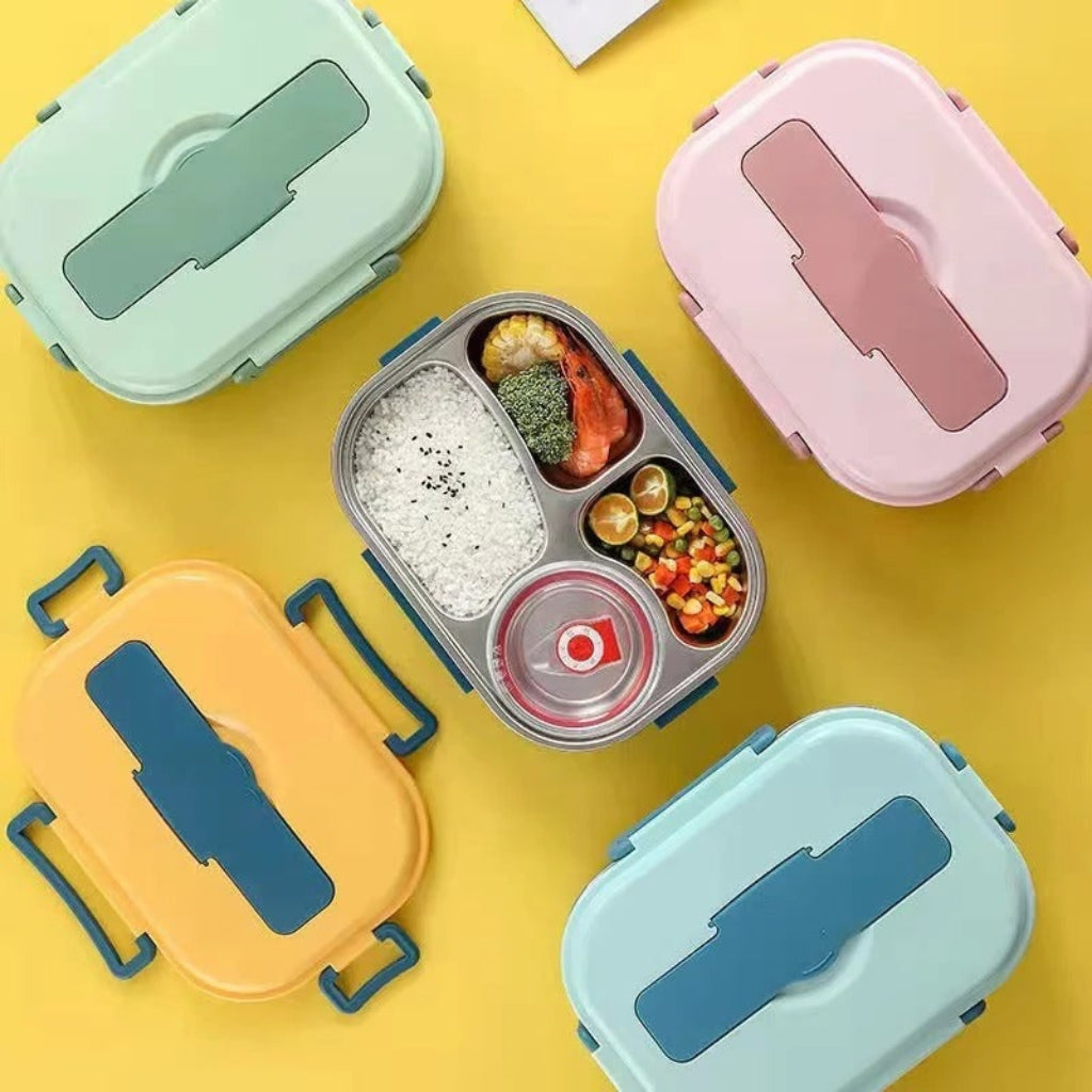Fiambrera Bento Aislada con Compartimentos en 4 Colores