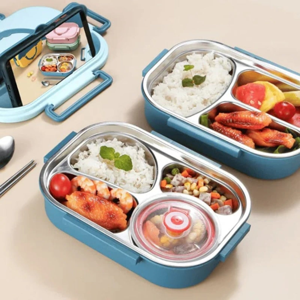 Fiambrera Bento Aislada con Compartimentos en 4 Colores