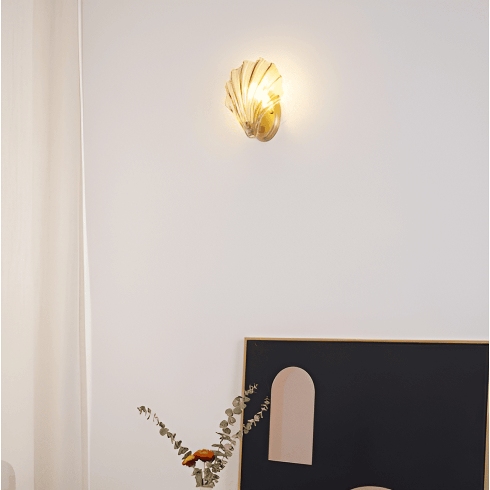 Aplique de Pared con Pantalla de Vidrio y Pulsador, Minimal