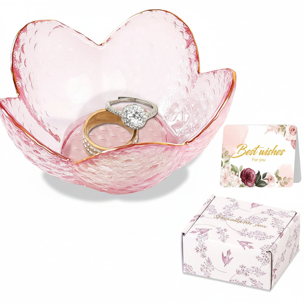 Joyero de Cerámica con Forma de Flor para Anillos
