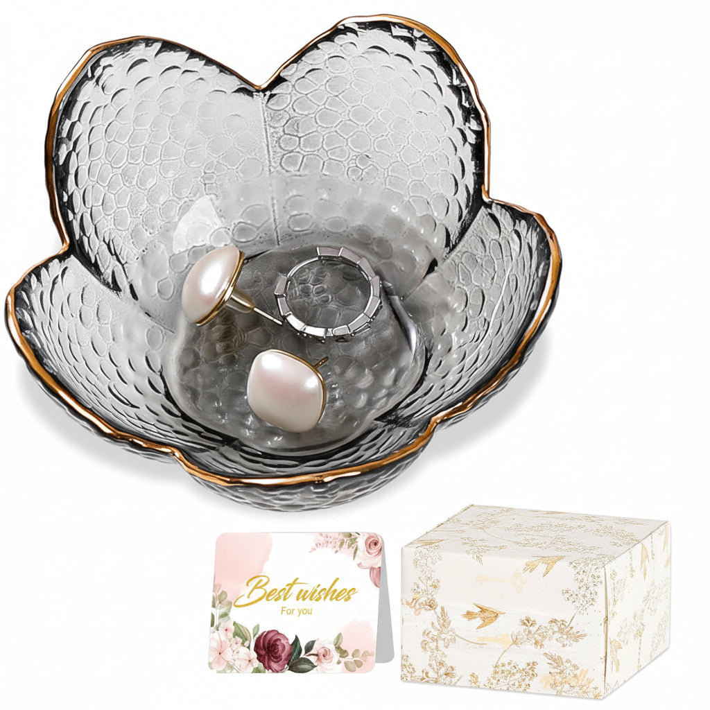 Joyero de Cerámica con Forma de Flor para Anillos