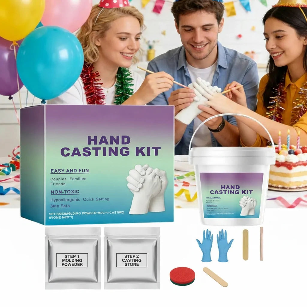 Kit de Molde de Manos Familiar para Recuerdo Artesanal