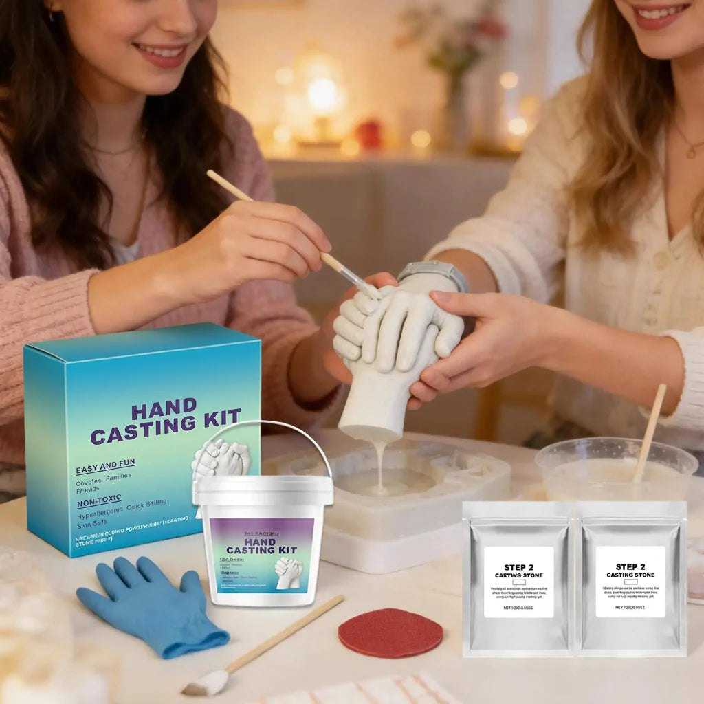 Kit de Molde de Manos Familiar para Recuerdo Artesanal
