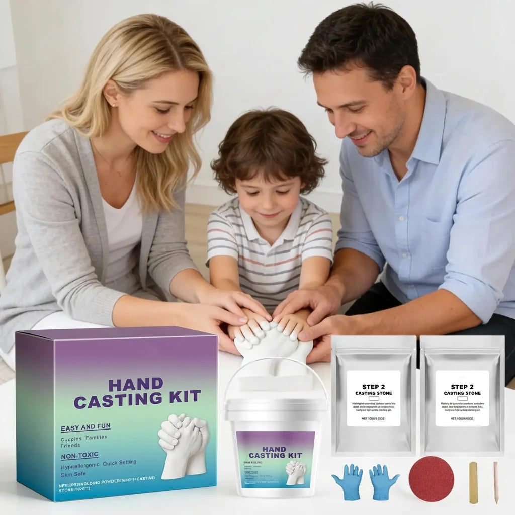 Kit de Molde de Manos Familiar para Recuerdo Artesanal