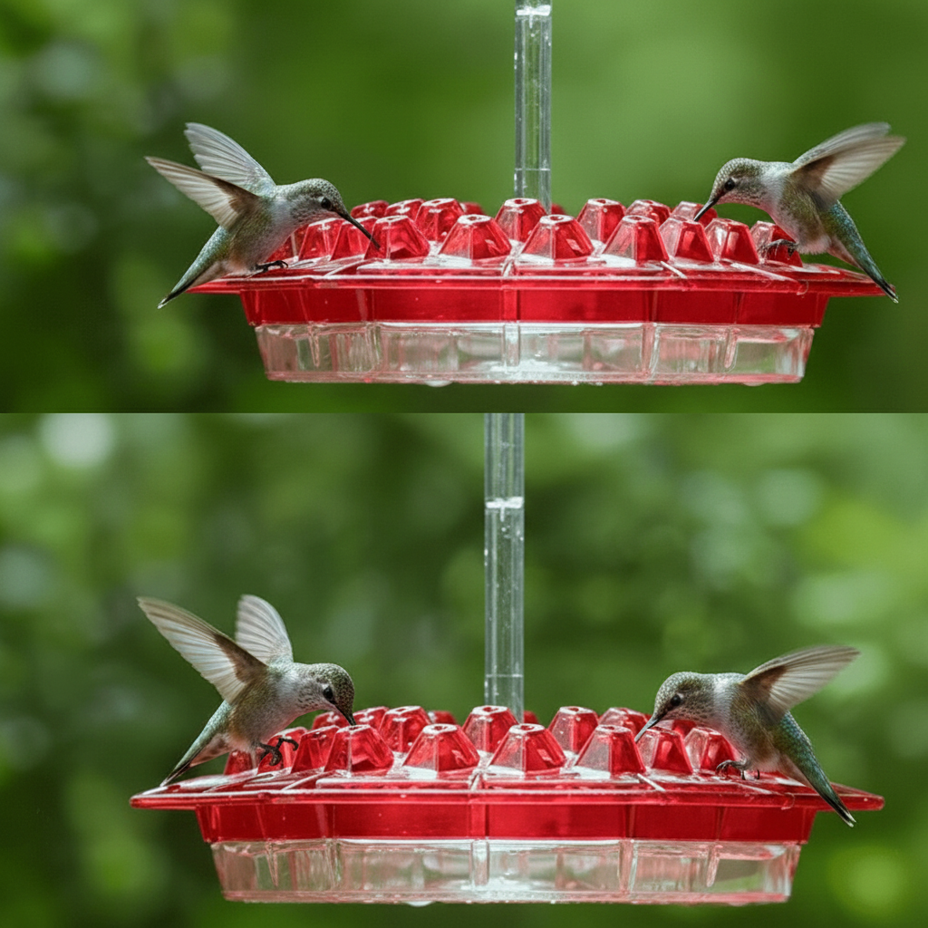 Comedero Colgante para Colibríes con Posadero para Jardín
