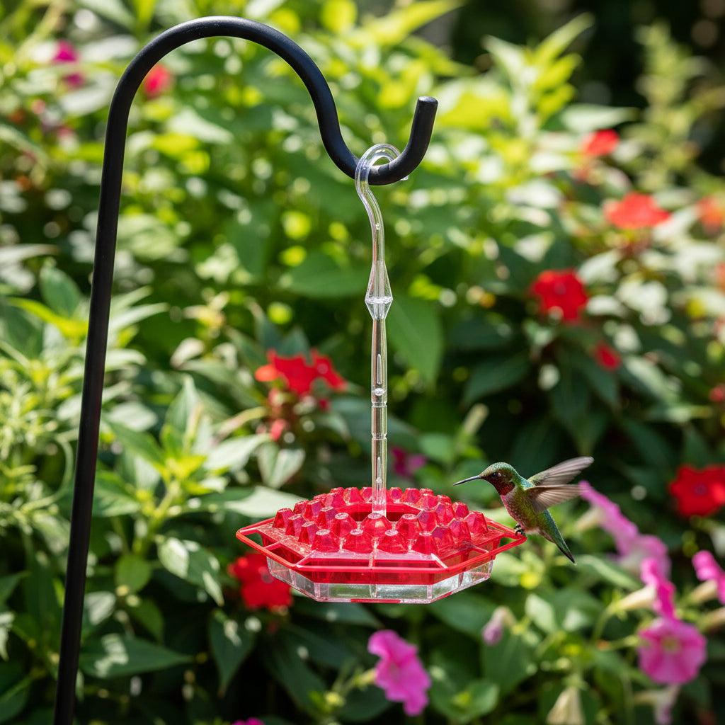 Comedero Colgante para Colibríes con Posadero para Jardín