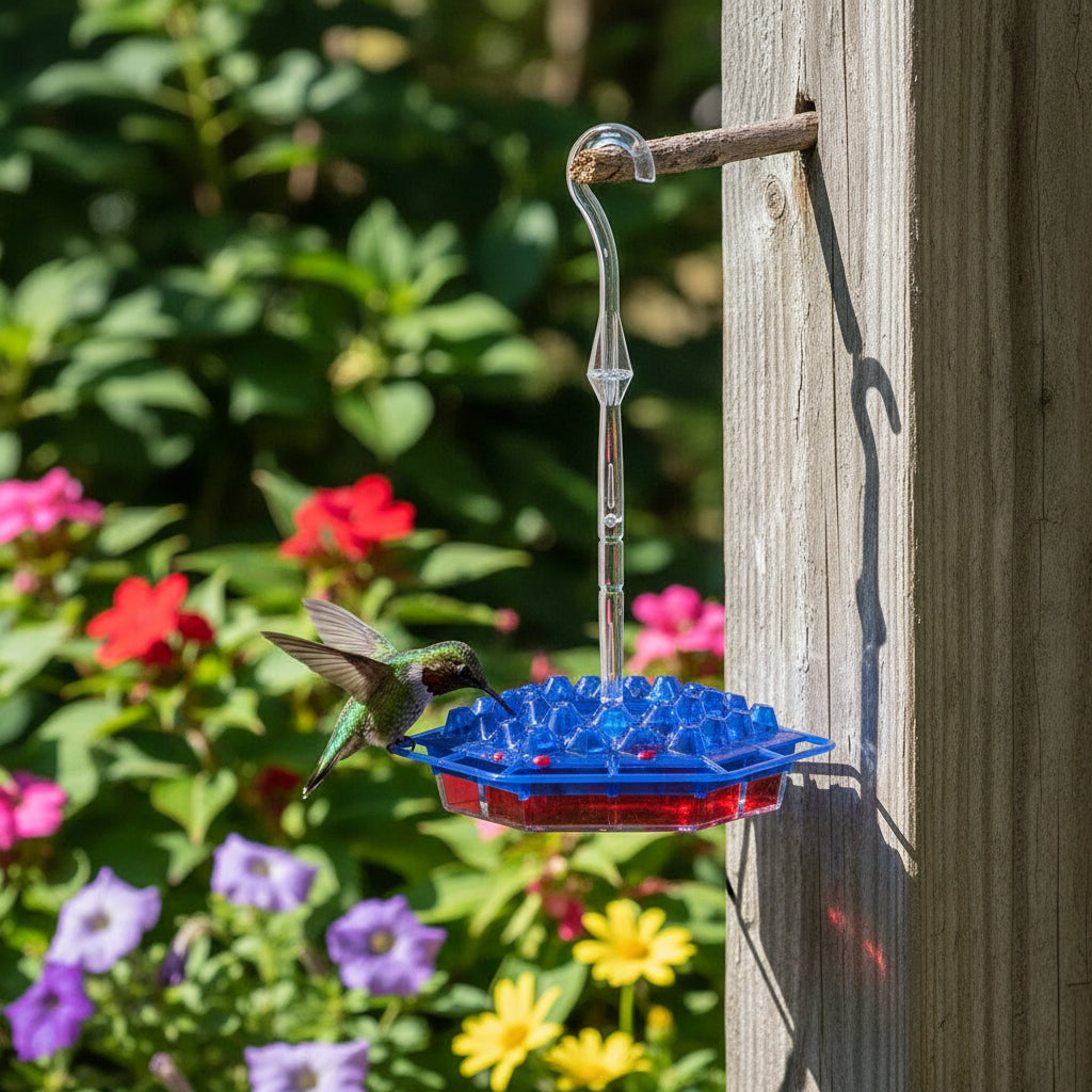 Comedero Colgante para Colibríes con Posadero para Jardín