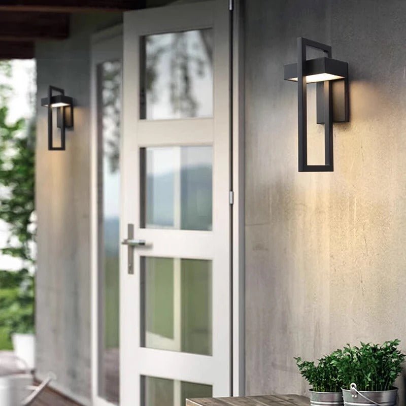 Aplique LED Exterior Geométrico de Aluminio Escandinavo