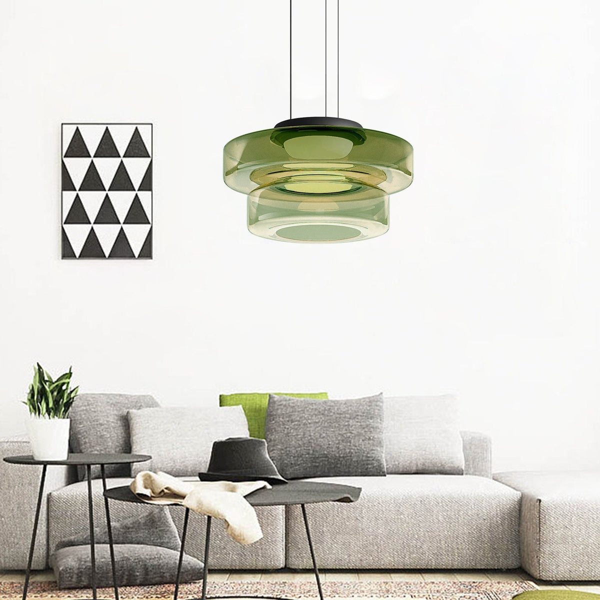 Lámpara Colgante de Vidrio Bauhaus de 1 a 3 Capas en Colores