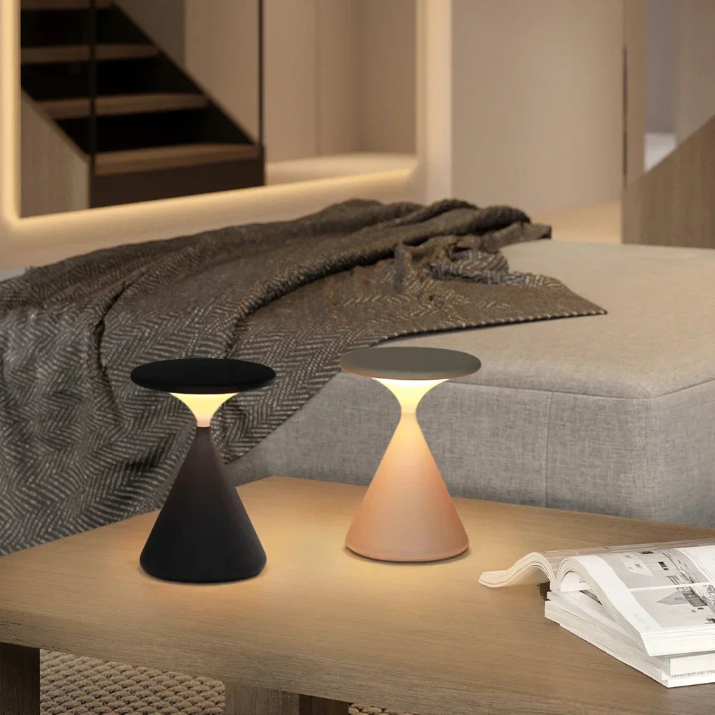 Lámpara de Mesa Inalámbrica Aurora Forma de Reloj de Arena