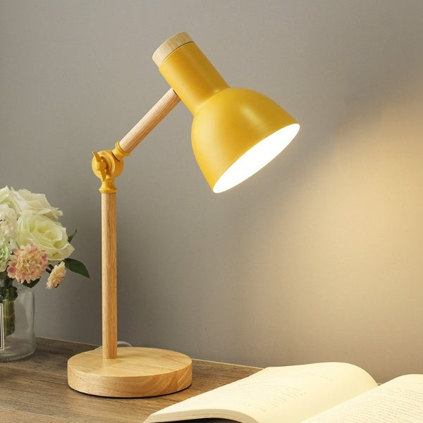 Lámpara de Escritorio LED de Madera Nórdica Minimalista