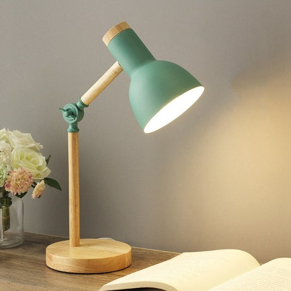 Lámpara de Escritorio LED de Madera Nórdica Minimalista