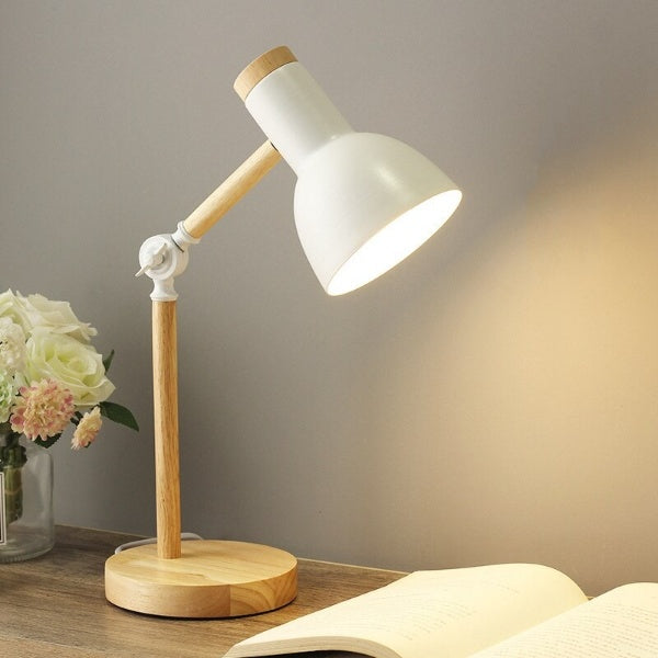 Lámpara de Escritorio LED de Madera Nórdica Minimalista