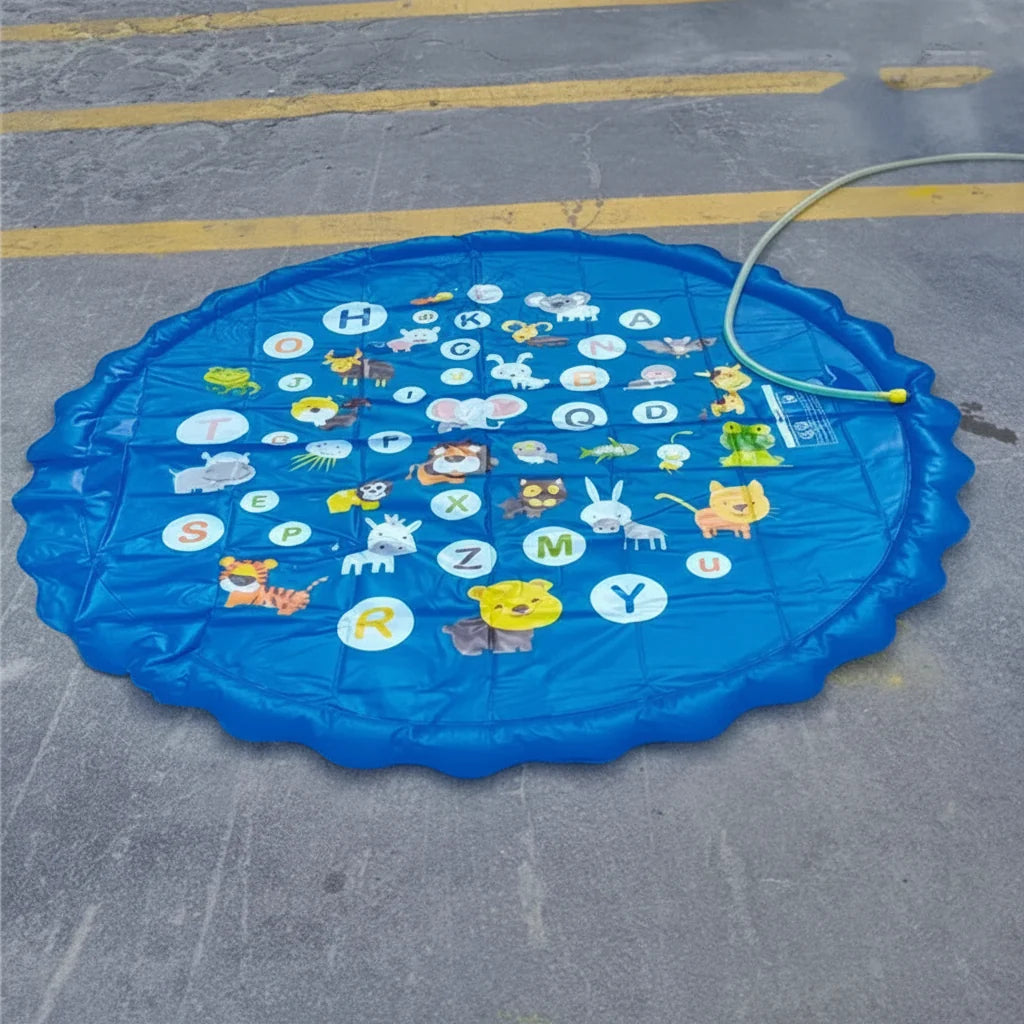 Alfombra de Agua Inflable para Niños con Letras y Animales