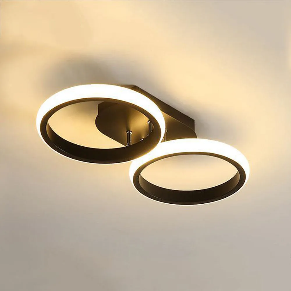 Plafón LED Halo de Aros Circulares Minimalista 2 o 3 Luces