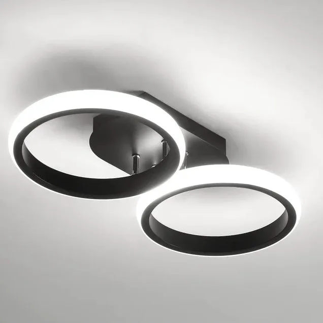 Plafón LED Halo de Aros Circulares Minimalista 2 o 3 Luces