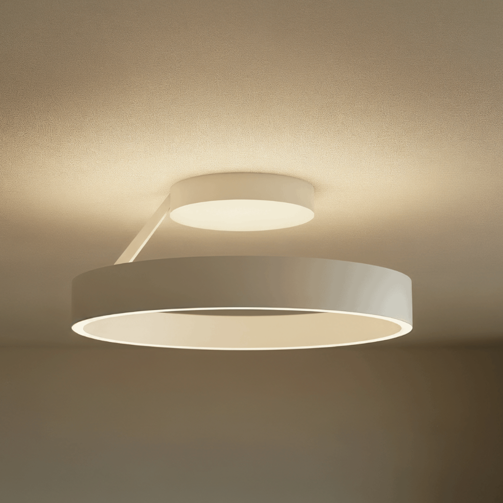 Plafón LED Empotrado Redondo de Perfil Bajo, Cromo o Blanco