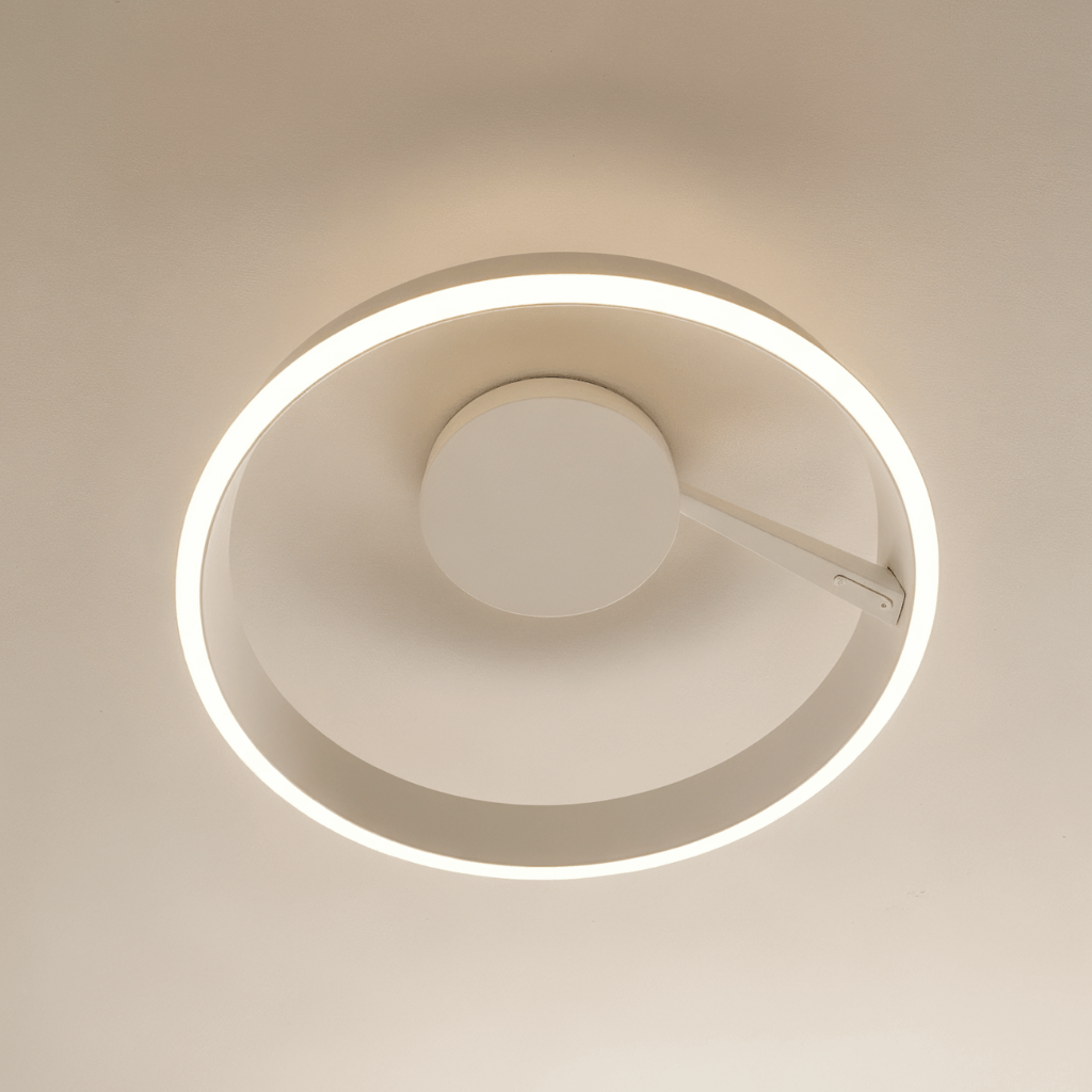 Plafón LED Empotrado Redondo de Perfil Bajo, Cromo o Blanco