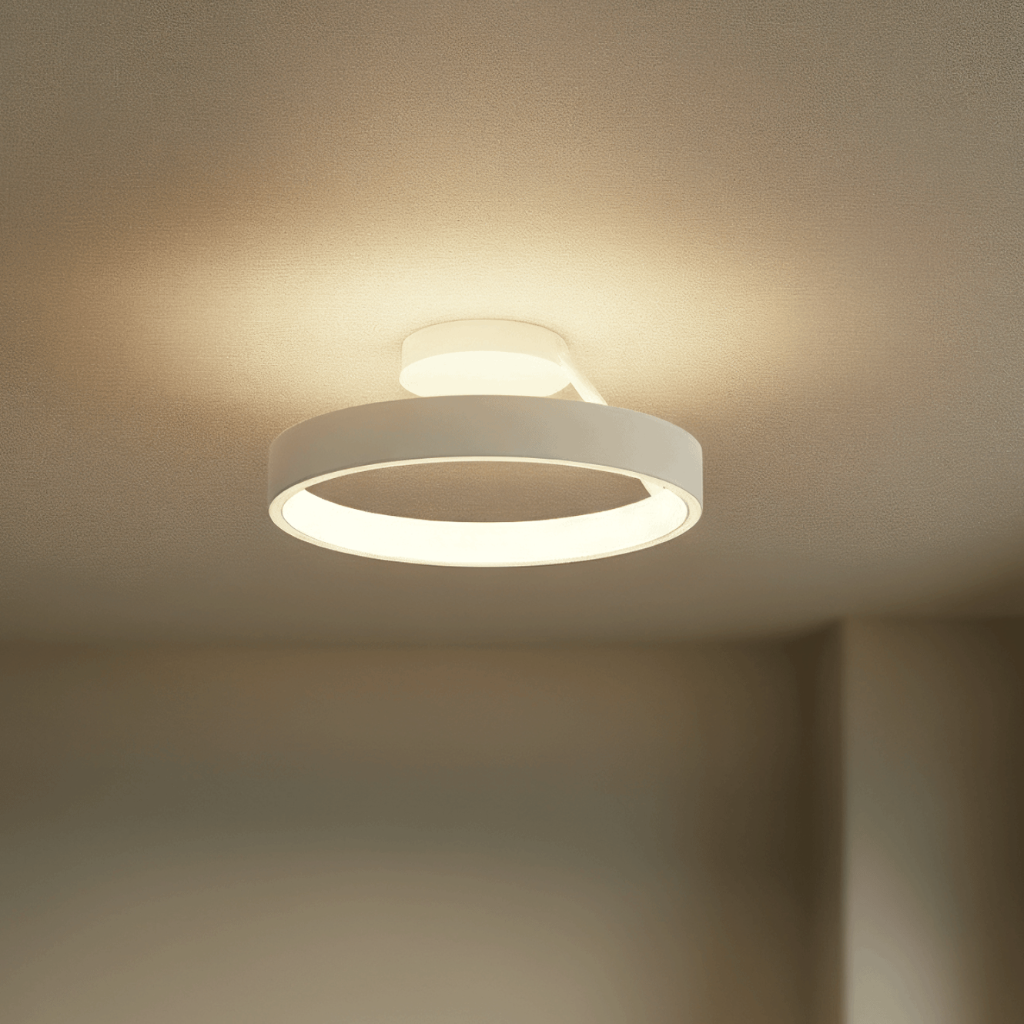 Plafón LED Empotrado Redondo de Perfil Bajo, Cromo o Blanco