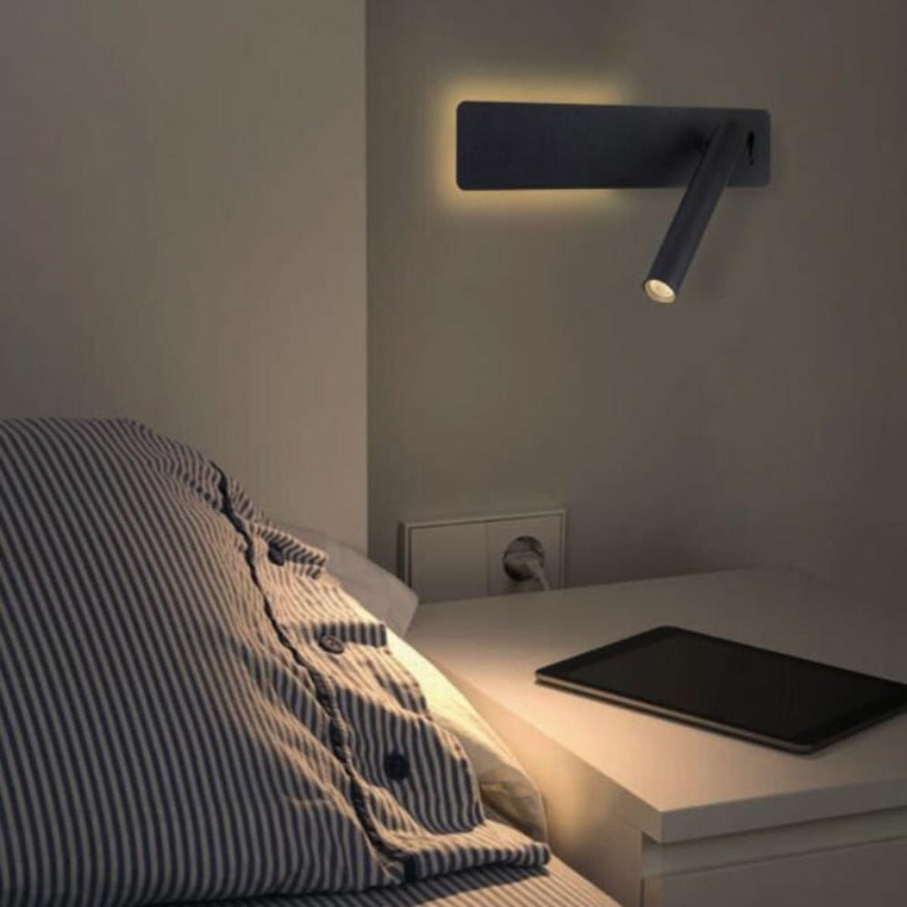 Aplique de Pared LED con Brazo de Lectura Flexible, Moderno
