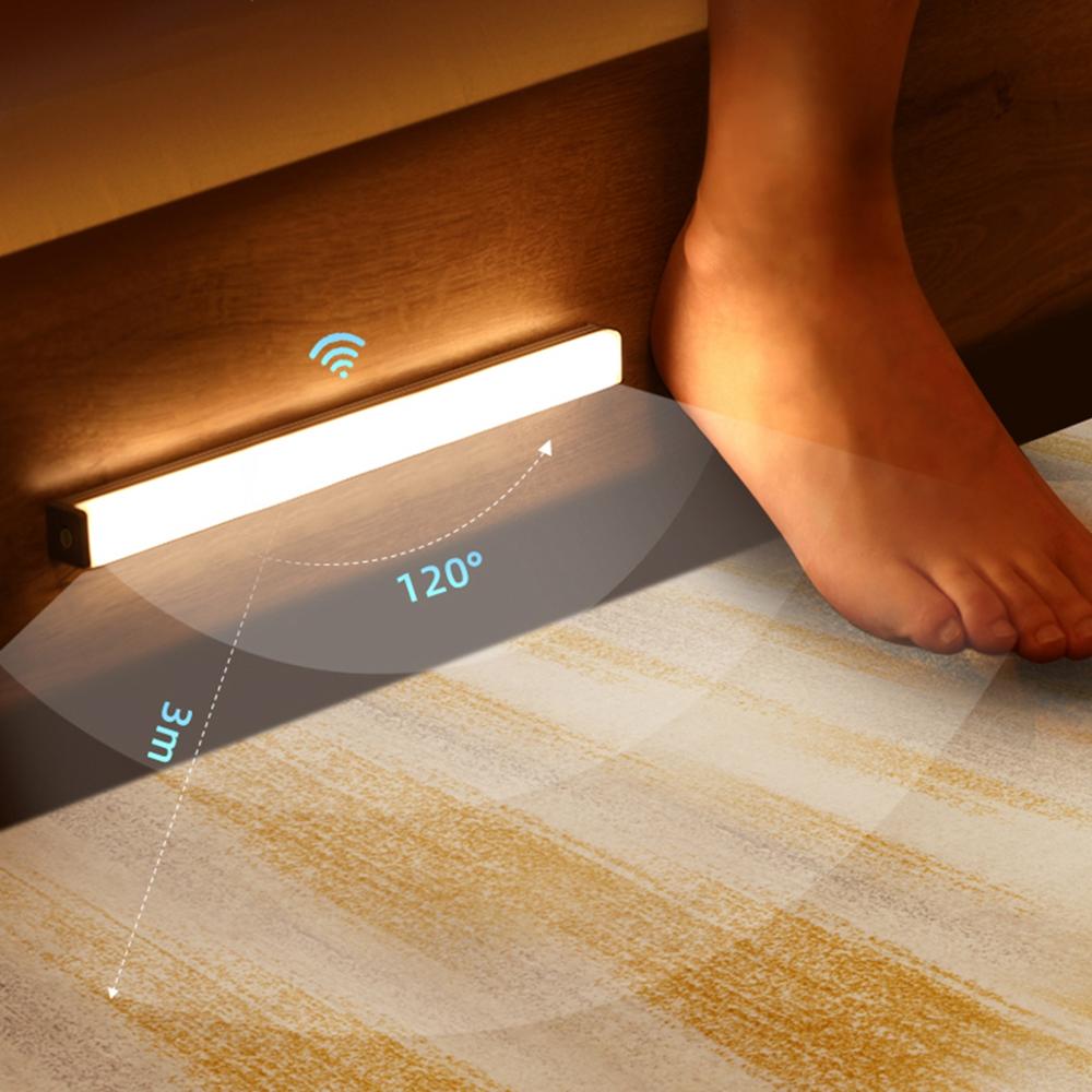 Barra LED de Mesilla con Sensor y Marco Efecto Madera