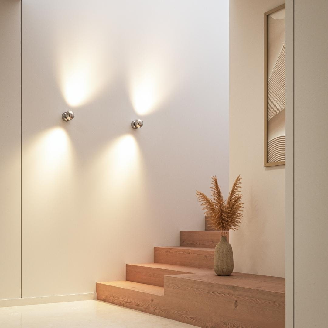Aplique de Pared LED Moderno Regulable, Cromo o Blanco
