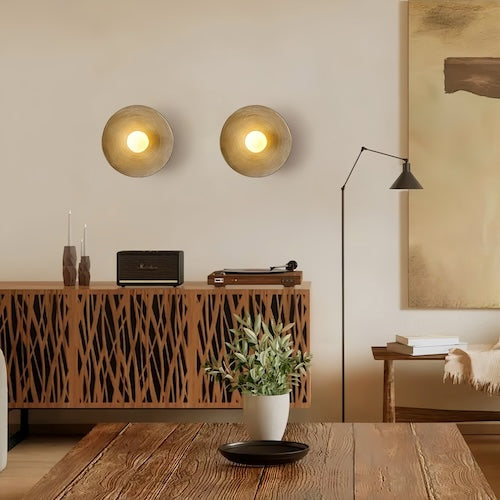 Aplique de Pared LED Rústico de Madera Artesanal Natural