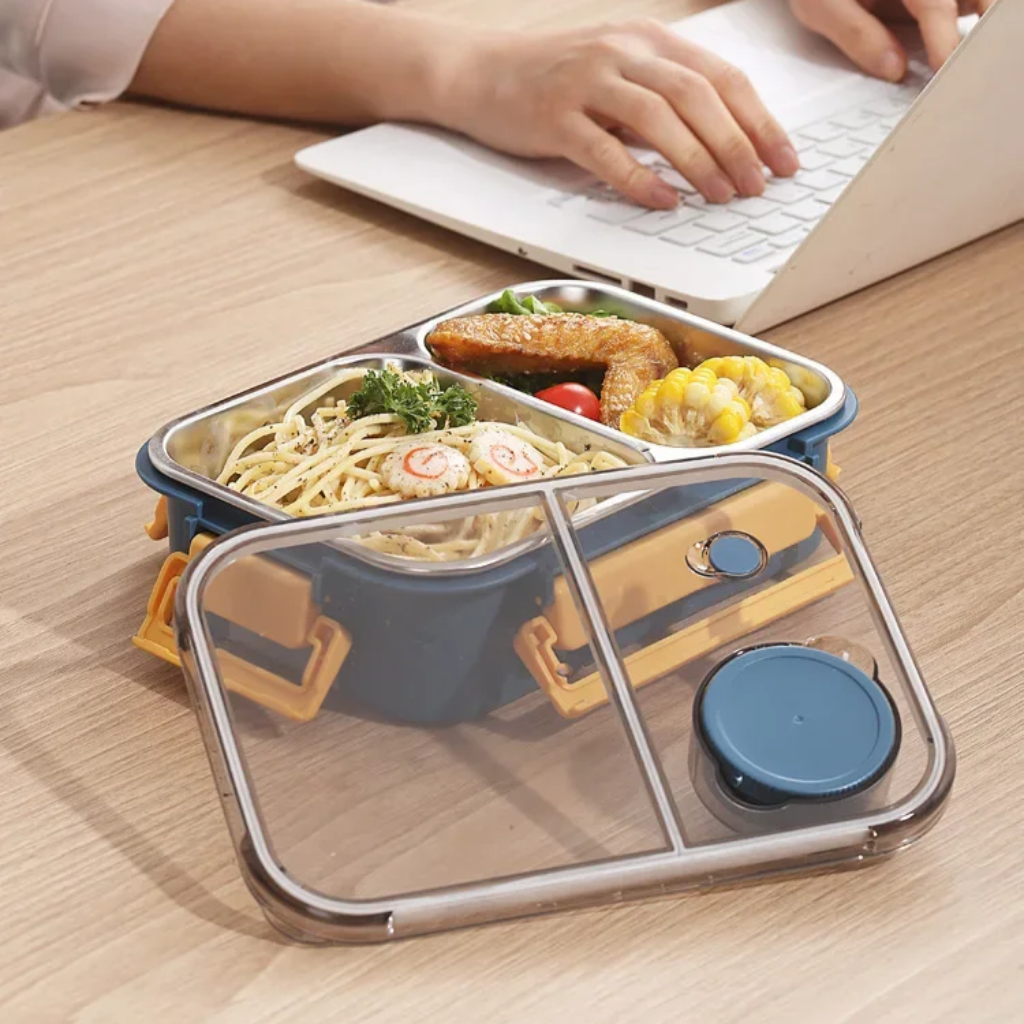 Fiambrera Bento de Acero Inoxidable Hermética Antifugas