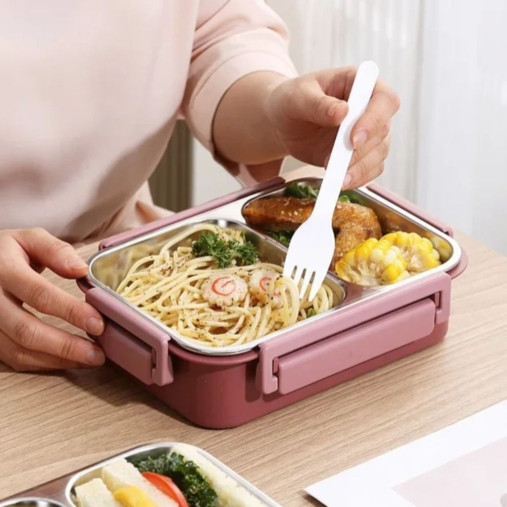 Fiambrera Bento de Acero Inoxidable Hermética Antifugas