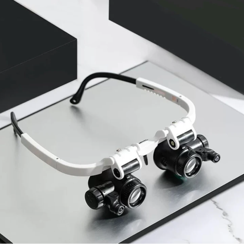 Gafas de Aumento con Luz LED y Lentes Intercambiables