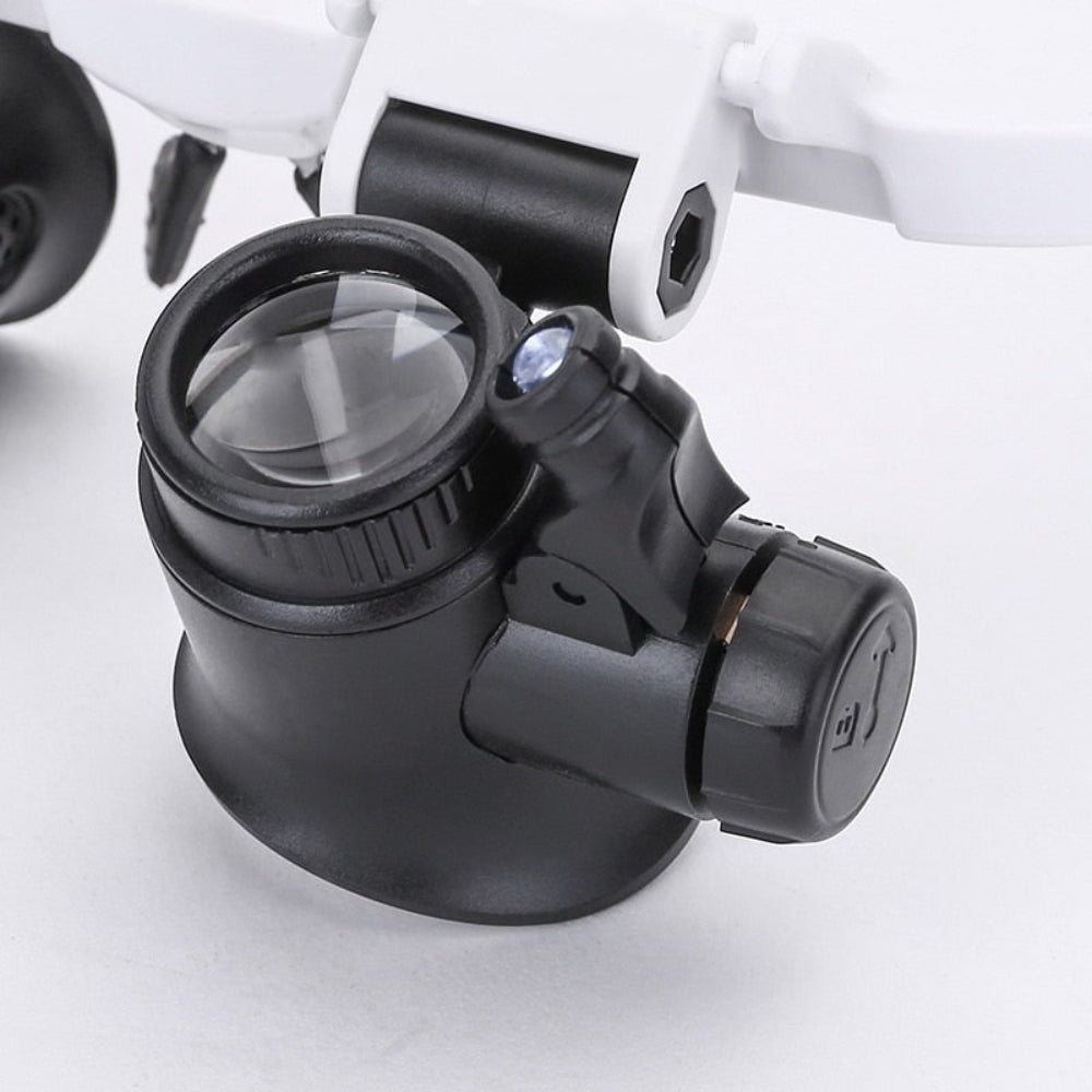 Gafas de Aumento con Luz LED y Lentes Intercambiables