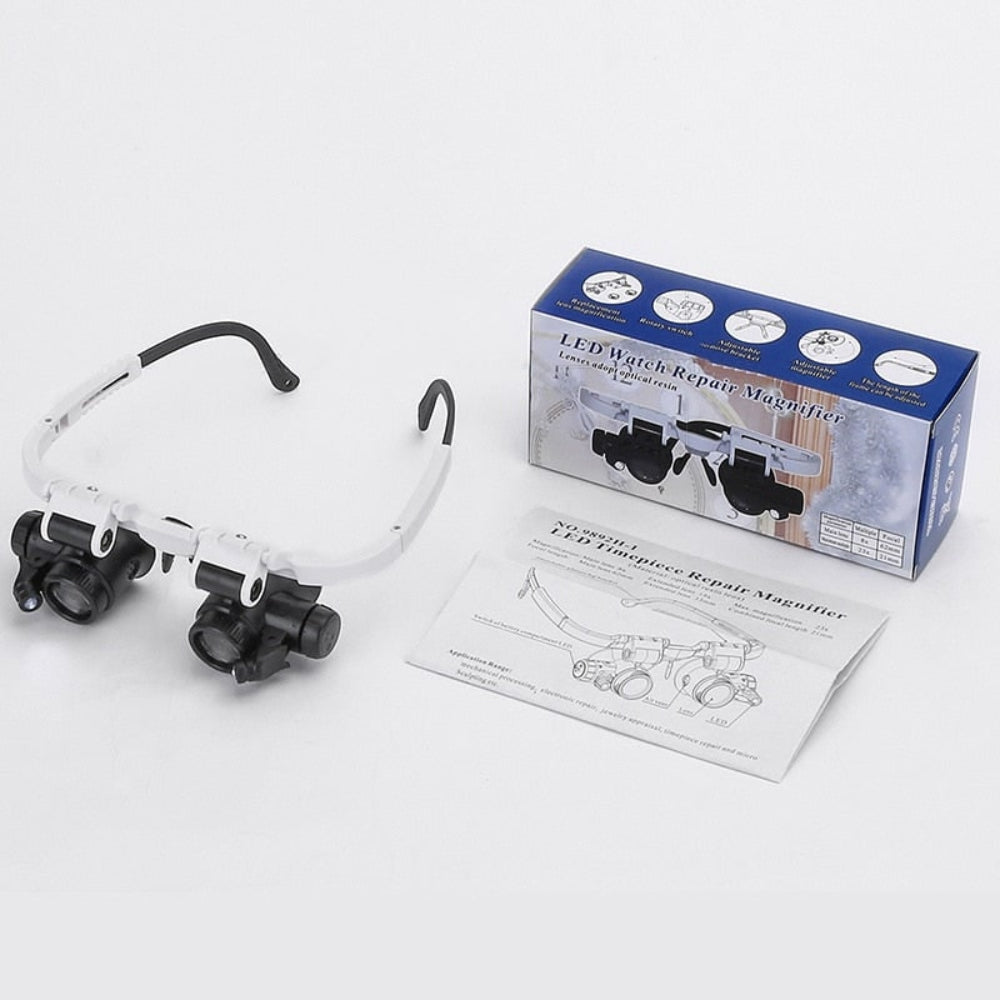 Gafas de Aumento con Luz LED y Lentes Intercambiables